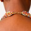 ATIWA African beaded fringe necklace