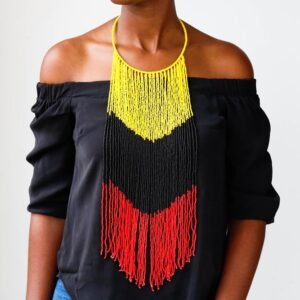 ATOTI  African beaded pendant necklace