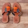 KENDI African Beaded Sandals, Handmade Leather Sandals
