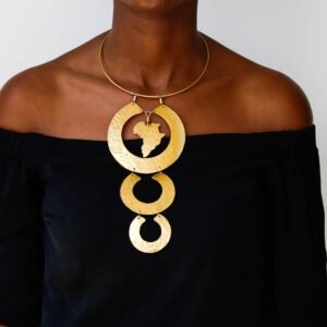 ABIANO African brass necklace