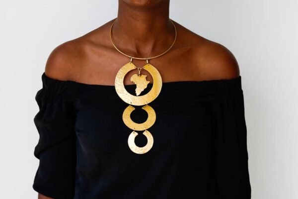ABIANO African brass necklace