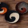 TEWA African Wall baskets, Set of 3 Woven Rwanda Baskets