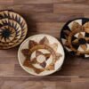 PAWA African Banana baskets, Set of 3 Woven Wall Baskets