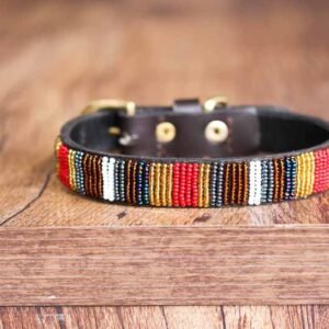 AGUTHI Maasai beaded dog collar