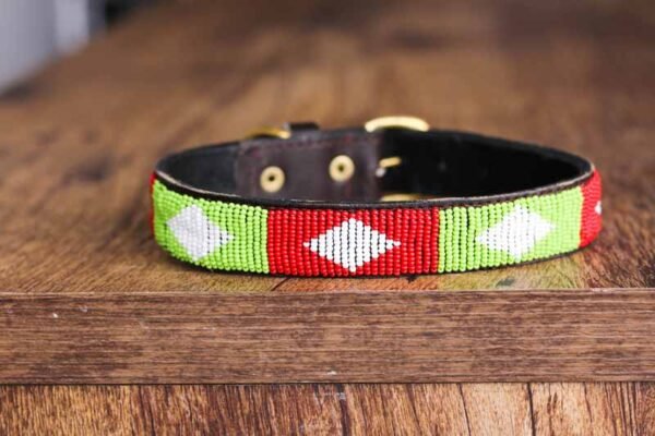 MAGUTU Maasai beaded dog collar