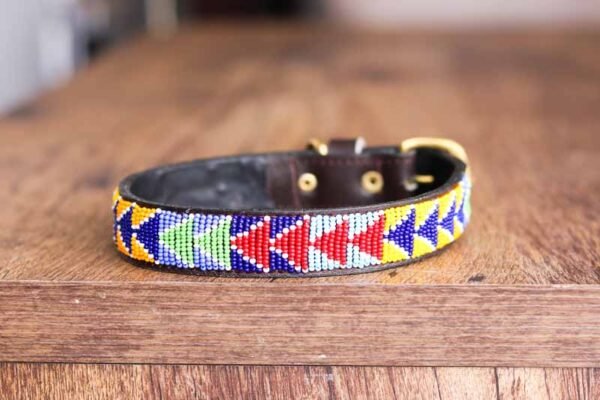 GIKONDI Maasai beaded dog collar
