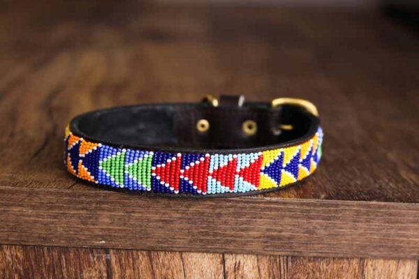 GIKONDI Maasai beaded dog collar