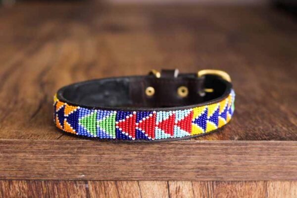GIKONDI Maasai beaded dog collar