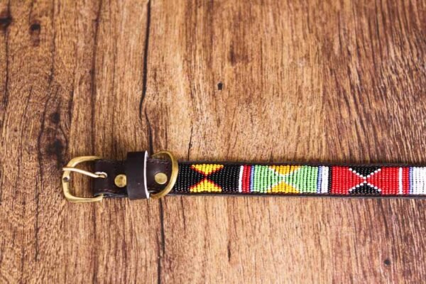 RUKI Maasai beaded dog collar