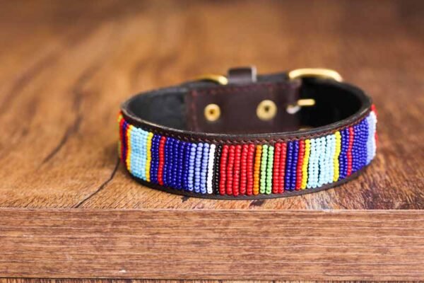 KIGANJO Maasai beaded dog collar
