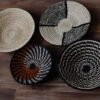 KILO African Wall baskets, Set of 4 Woven Rwanda Baskets