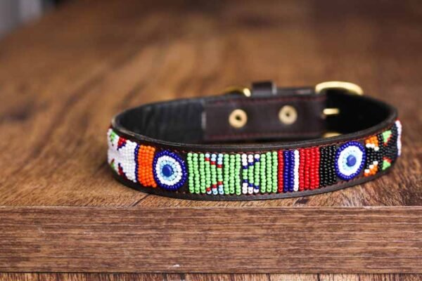 GATITU Maasai beaded dog collar