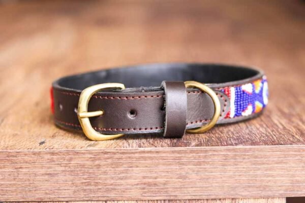 GATITU Maasai beaded dog collar