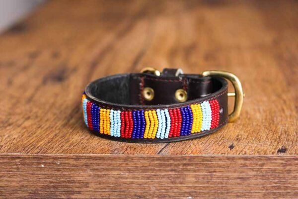 KIGANJO Maasai beaded dog collar