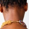 PATO African fringe necklace, Beaded Pendant necklace