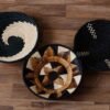 KENA African Wall baskets, Set of 3 Woven Rwanda Baskets