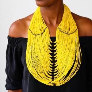 ABI Beaded fringe necklace
