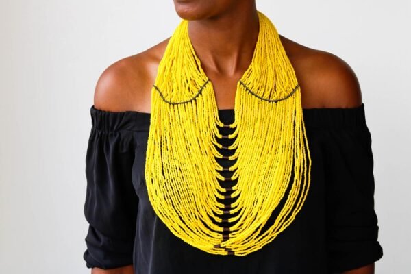 ABI Beaded fringe necklace