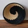 Black and White Woven Basket, Rwanda Wall Bowl