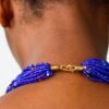 ARI African beaded fringe necklace