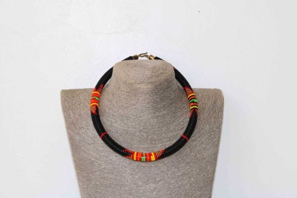 105.jpg MTONI African Beaded necklace, Zulu Tribal Necklace