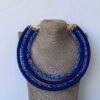 HASANI African Blue Beaded necklace