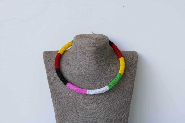 WAYUA African Beaded necklace, Zulu Tribal Necklace