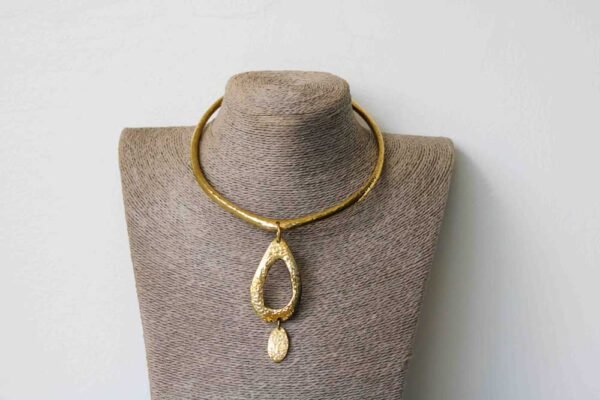 SHELA African brass pendant necklace