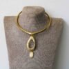 SHELA African brass pendant necklace