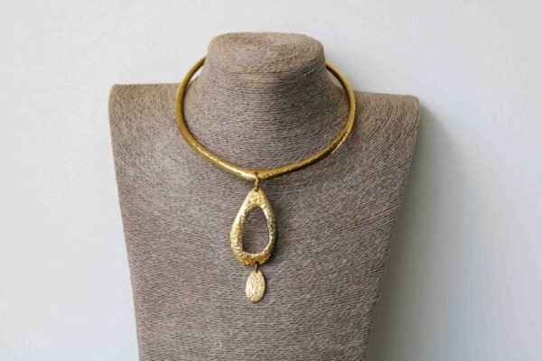 SHELA African brass pendant necklace