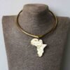 TUBI African brass necklace