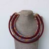 SAHEL African beaded statement necklace, 4 in 1 necklace