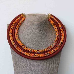 JELANI African Brown Beaded necklace
