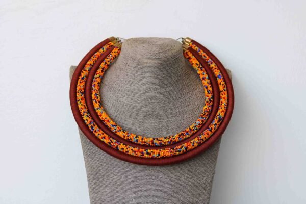JELANI African Brown Beaded necklace