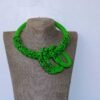 NAJIRA Green beaded choker necklace, Statement necklace