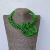 NAJIRA Green beaded choker necklace, Statement necklace