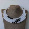 TAHIYA White Beaded Zulu necklace