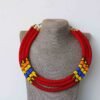 23b.jpg NYOFU African Red Beaded Necklace, Layered necklace