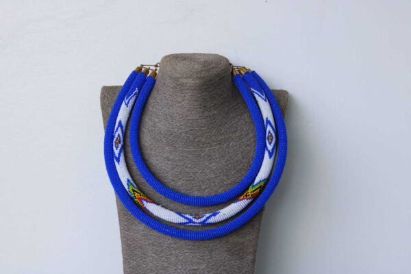 KAYA African Maasai Necklace, Tribal Beaded Necklace