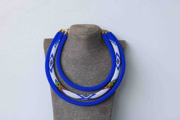KAYA African Maasai Necklace, Tribal Beaded Necklace