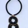 KAMARI Black tiered necklace, African beaded Pendant necklace