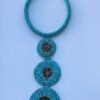 JABALI Light Blue tiered necklace, African beaded Pendant necklace