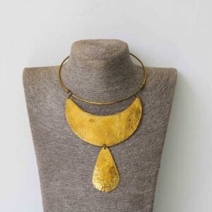 KAMENE African brass necklace Handmade statement jewelry