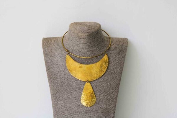 KAMENE African brass necklace Handmade statement jewelry