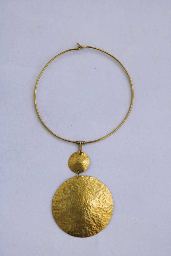 MIMI African brass necklace
