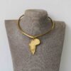 THANDA African Map Brass necklace