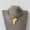 THANDA African Map Brass necklace