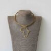 THEMBU African Map Brass necklace