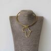 THEMBU African Map Brass necklace