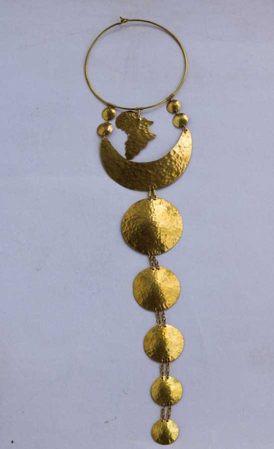 Lamu African brass necklace